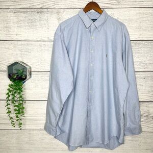 Ralph Lauren Light Blue Yarmouth Cotton Oxford Button-Down Shirt Size 17.5/36
